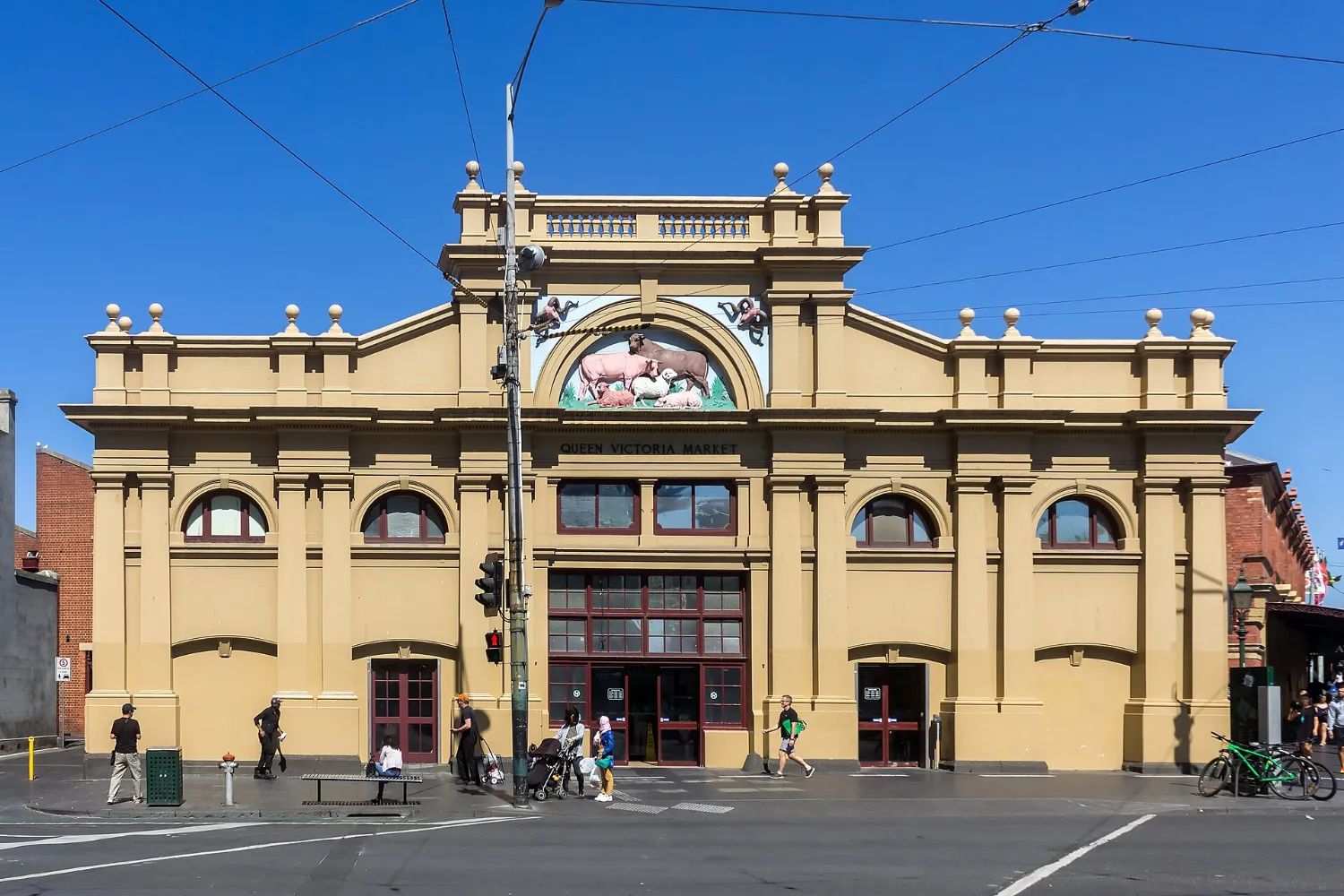 The front of the Queen Victoria Market building in Melbourne