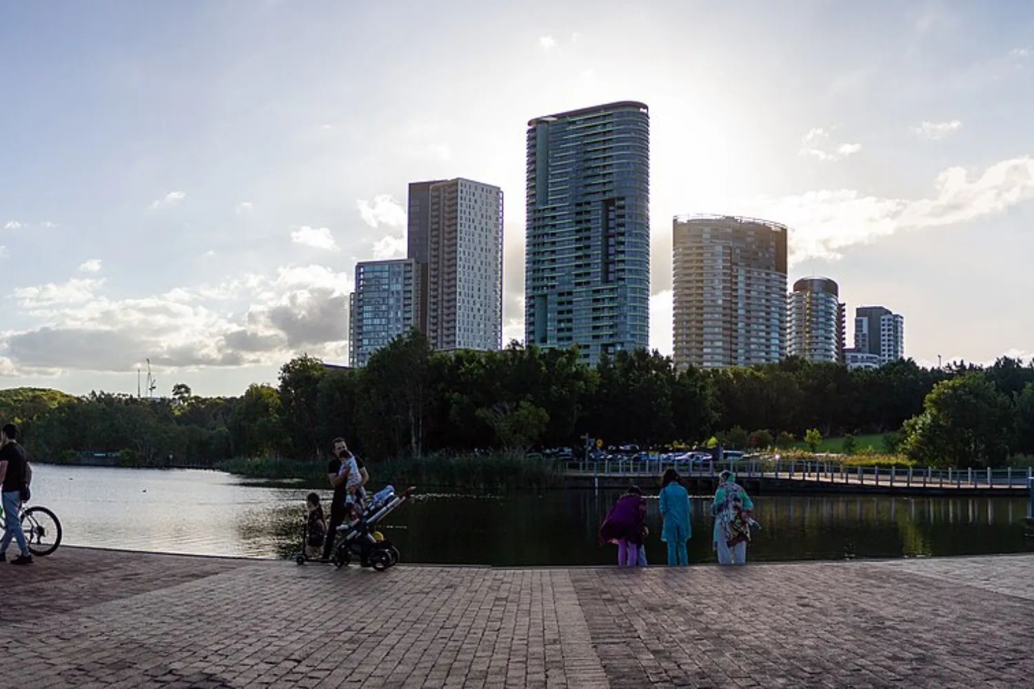 Lake Belvedere in Bicentennial Park, Sydney Olympic Park