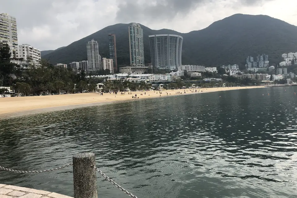 Repulse Bay beach seen from the coastal promenade